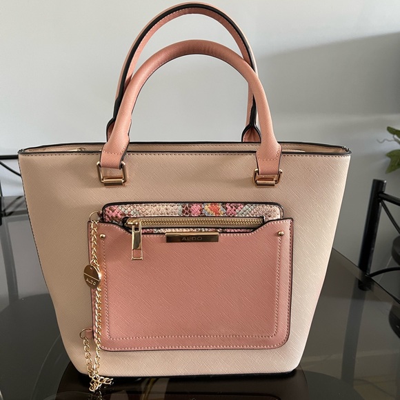 Aldo pink tote w wallet - Picture 1 of 3